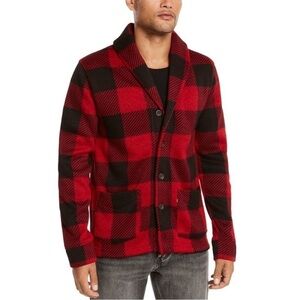 Levi’s Trouss Buffalo Plaid Fleece Lined Cardigan
